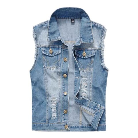Buy Men's sleeveless jeans Jacket Online - Carrefour Kenya