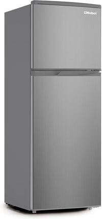 Nobel 125L Net Capacity Defrost R600a Double Door Refrigerator Silver NR185RSI