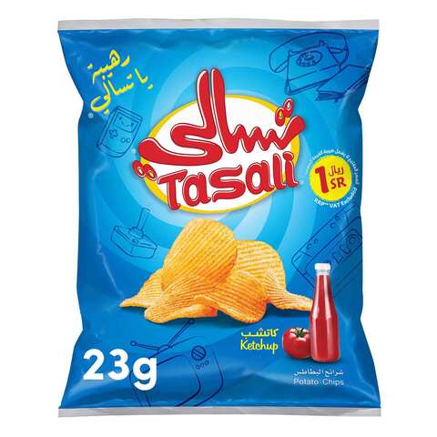 Buy Tasali Ketchup Potato Chips 23g in Saudi Arabia