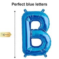 Baby Shower Balloon Banner, 16 Inch Foil Baby Boy Letter Balloon Sign for Gender Reveal Party Baby Shower Decorations and Supplies (Blue)