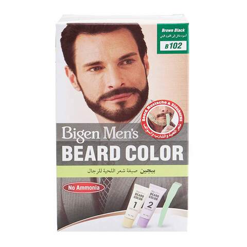 Bigen Men&#39;s Beard Color Brown Black B102