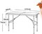 LANNY Folding Plastic Table Adjustable 2 Heights-74cm&amp;50cm for Kitchen Restaurant Garden Patio Outside/Outdoor Inside/Indoor Party Picnic and Events - Plain White Top Size 122 * 60cm