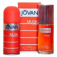 Jovan Musk Eau De Cologne 88ml With Deodorant Body Spray 150ml Clear