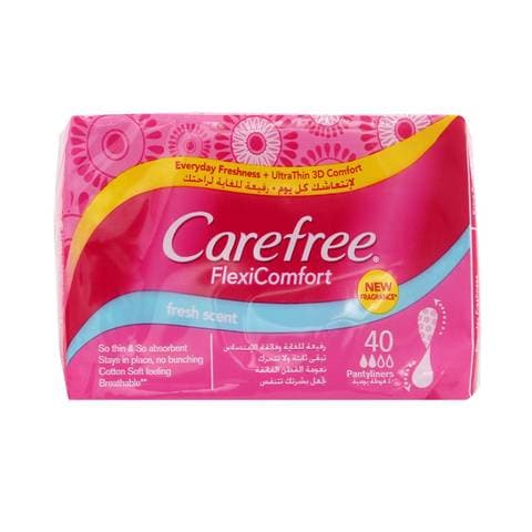 CAREFREE® FlexiComfort With Aloe Extract Ultra Thin Panty Liners
