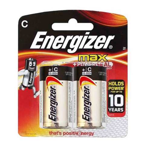 Energizer Max Alkaline Battery C Size Pack Of 2 Pieces