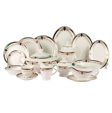 Zeeshad Pack of 97 Porcelain Premium Designer 97 Pcs Dinner Set  Porcelain Dinner  Set Dinner Set Price in India - Buy Zeeshad Pack of 97 Porcelain Premium  Designer 97 Pcs Dinner