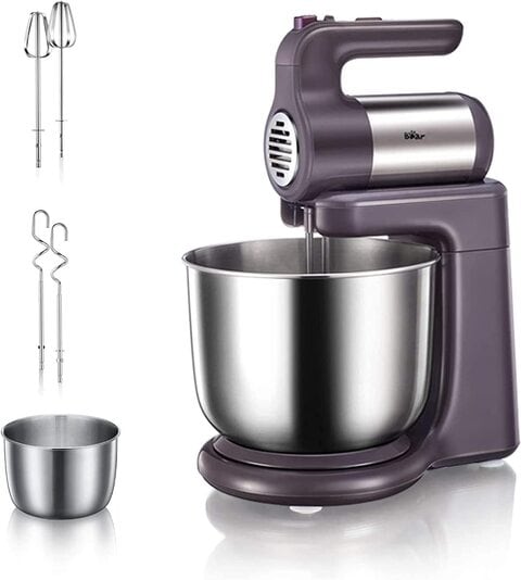 Hand held food outlet mixer