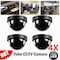 Tomvision - XBW Fake Security Cameras (4 Pack Black) CCTV Dome Dummy Camera with Realistic Look Recording Flashing Red LED Light Indoor and Outdoor Use, for Homes and Business