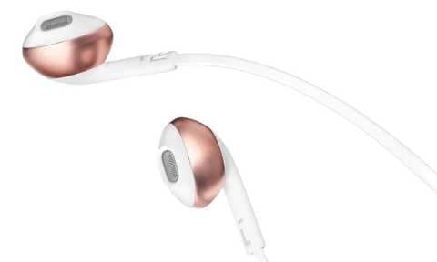 JBL T205 Headphones In-ear Rose Gold