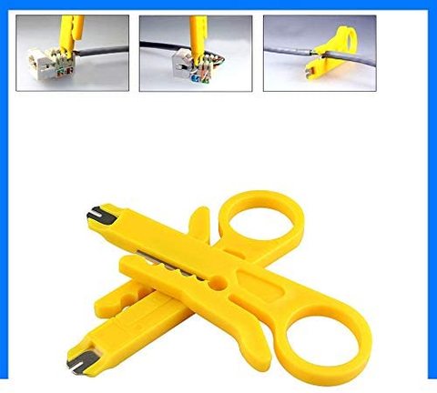 Generic - 2pcs RJ45 Cat5 Punch Down Tool Network UTP LAN Cable Wire Cutter Stripper Tool