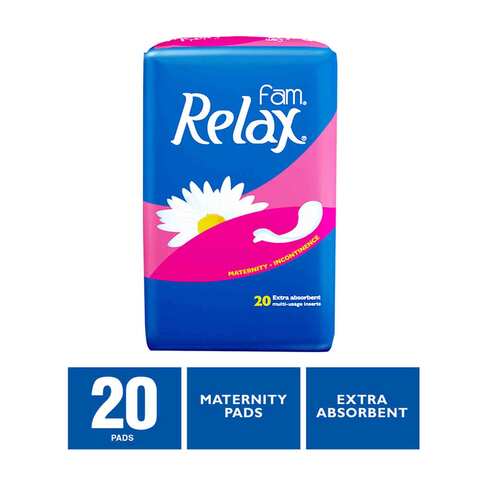 Fam Relax Maternity Sanitary Pads White 20 count