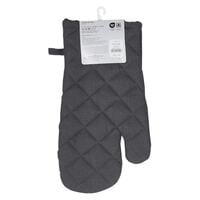 LA Collection 170 GSM Cotton Oven Mitten Grey Solid 17x32cm