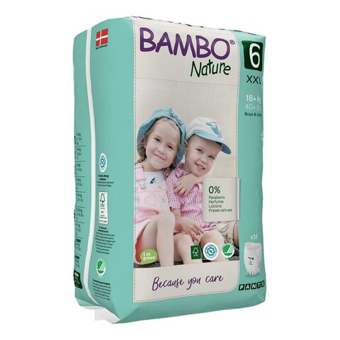 BAMBO NATURE PANTS SIZE 6 18+KG X18