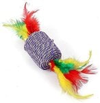 Buy Generic Colorful Pet Cat Kitten Feather Teaser Interactive Cute Toy in UAE