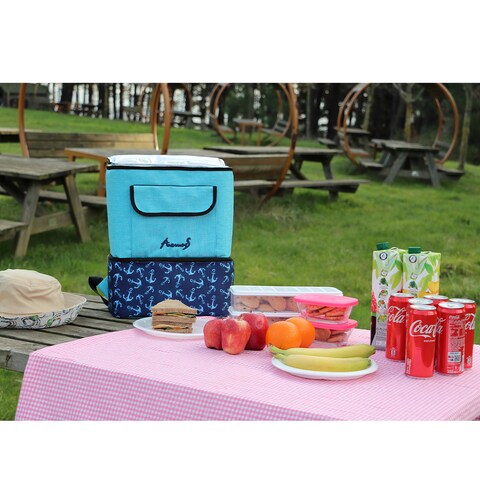 Lunch box with hot and sales cold compartments