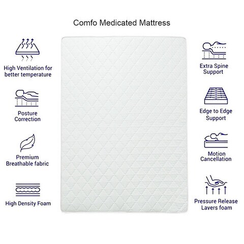 Karnak Comfo Plus Medical Mattress 2-Year Warranty Size 150X200X9 cm