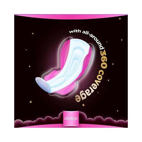 Always Dreamzz pad Cotton Soft Maxi Thick Night Long Sanitary Pads with Wings 20 Pads