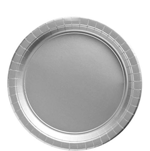 Buy Amscan Big Party Pack Paper, Silver Plates, 9