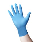 اشتري Generic-Medicom 100Pcs Disposable Nitrile Glove Powder Free Ambidextrous Comfortable Strong Stretchy Gloves for Fluid Blood Exam Healthcare Food Handling Use في الامارات