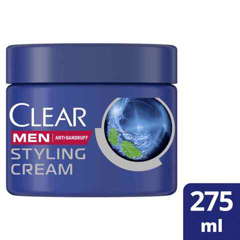 Buy Clear Men Soft Styling Cream For Casual Hair Styling, Cool Sport  Menthol To Style Your Hair Without Dandruff Worries, 275ml Online - Shop  Beauty & Personal Care on Carrefour UAE