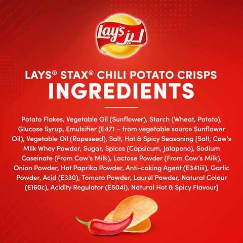 Lay&#39;s  Stax Chili Potato Crisps 170g