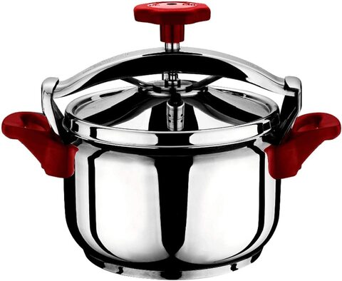Hascevher Pressure Cooker, Stainless Steel Pressure Cooker - Armoni (5, Red)