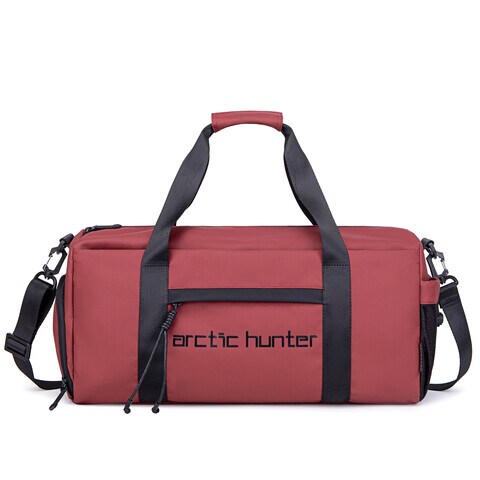 Arctic Hunter 25L Premium Gym Bag Water Resistant Duffel Bag with Shoe Compartment and Detachable Shoulder Straps for Men and Women LX00537 Red