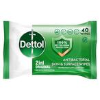 Buy Dettol Anti-Bacterial Wipes, Original - 40 Wipes in Egypt