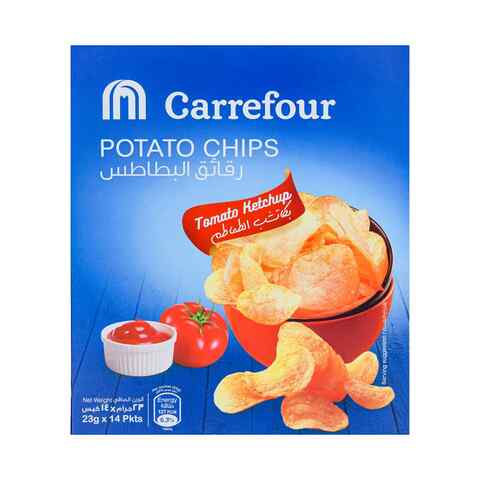Carrefour Tomato Ketchup Potato Chips 23g Pack of 14