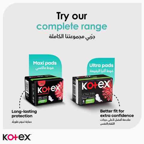 Kotex Antibacterial Panty Liners 99% Protection From Bacteria Growth Long Size 44 Daily Panty Liners
