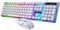 SOONGO G21B Keyboard Wired USB Gaming Mouse Flexible Polychromatic LED Lights Computer Mechanical Feel Backlit Keyboard Mouse Set,Black (White-G21B)