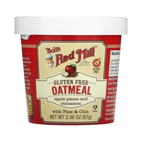 Bob&#39;s Red Mill Gluten Free Oatmeal Apple And Cinnamon 67 Gram