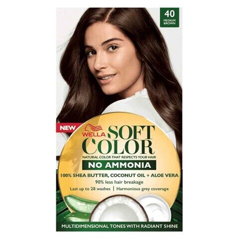 Wella Soft Colour No Ammonia Natural Hair Colour 40 Medium Brown