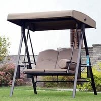 Yulan Outsunny Seater Swing Chair Outdoor Metal Bench Garden 344 (2) Seater