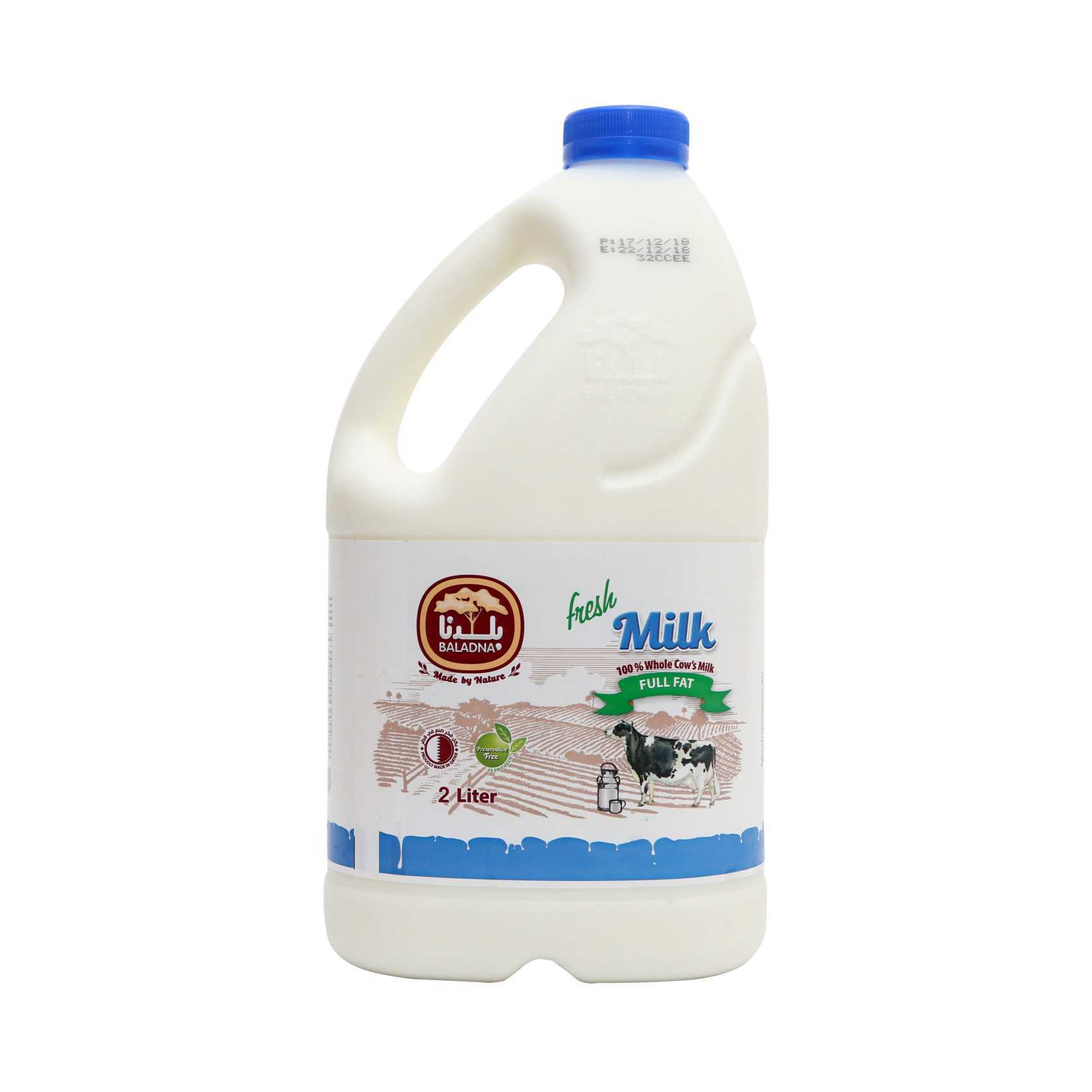 Buy Baladna Fresh Milk Full Fat 2L