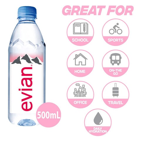 Evian Prestige Natural Mineral Water 500ml