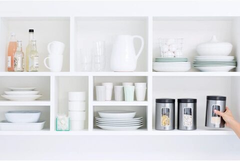 Brabantia tea coffee hot sale and sugar canisters