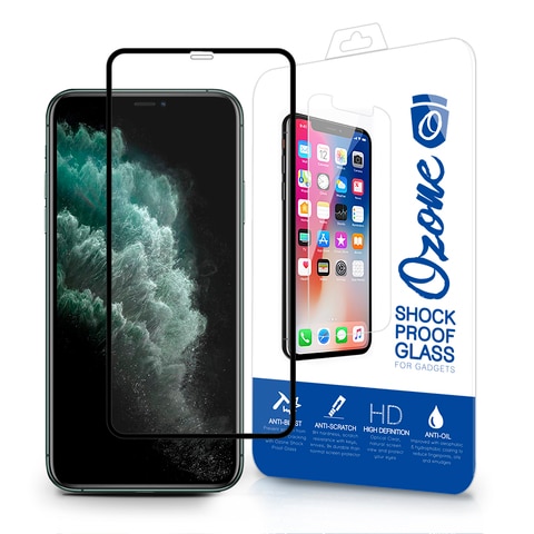 Ozone - Apple iPhone 11 Pro (5.8&quot; Inch) Tempered Glass Screen Protector Shock Proof HD Glass Protector - Black