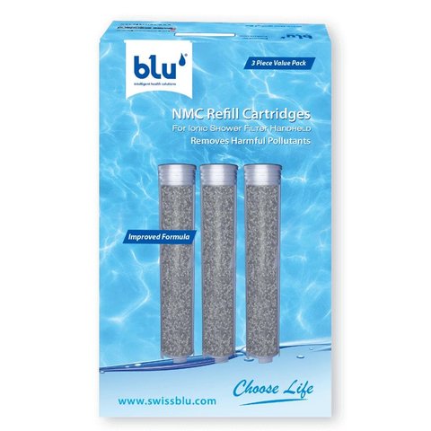 Blu - NMC Refill Cartridges For Ionic Shower Filter Handheld - 3 Piece Value Pack