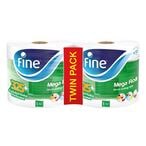 Buy Fine Mega Rolls Kitchen Tissue Paper 1500 Sheets X 2Ply Pack Of 2 in UAE