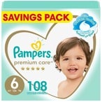 Buy Pampers Premium Care Taped Baby Diapers Size 6 (13+kg)  108 Diapers in UAE
