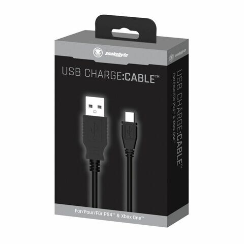 Snakebyte USB Charge Cable Pro For PlayStation 4 Black/Blue