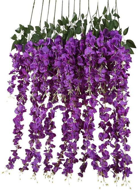 Hanging artificial store flowers