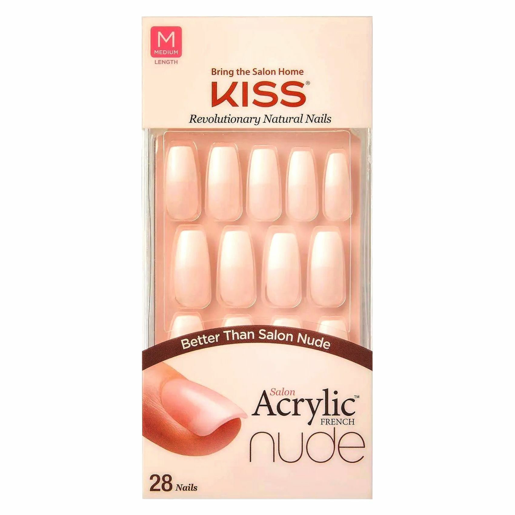 Buy Kiss Salon Acrylic Nude French False Nail Kit Kan07c 31 Count Online Shop Beauty Personal Care On Carrefour Uae