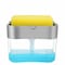 Aeakey Soap Dispenser,Dish Soap Dispenser for Kitchen,Sponge Holder Sink Dish Washing Soap Dispenser 13 Ounces (Silver)