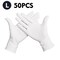 Generic-50 Pcs/Disposable Gloves Thick  Powder-Free Rubber Latex Stretchy Gloves Sterile Food Safe Grade for Home Food Laboratory Use (L)