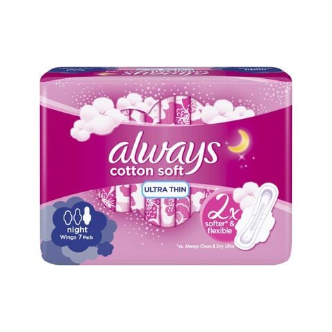 Buy Always Cotton Soft Ultra Thin Night Sanitary Pads with Wings 7