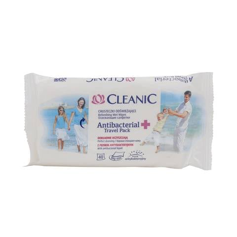 Cleanic Wet Wipes Antibacterials 40pcs
