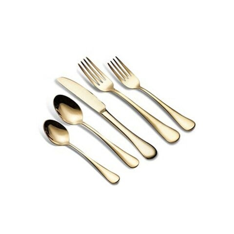 NJM 5 Pcs Stainless Steel Gold Color Cutlery Set price in UAE ...