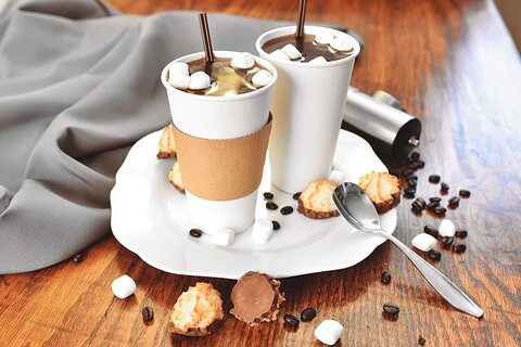 Comfy Package 16 Oz Paper Cups Disposable Coffee Cups with Lids & Coffee  Sleeves, 50 Sets